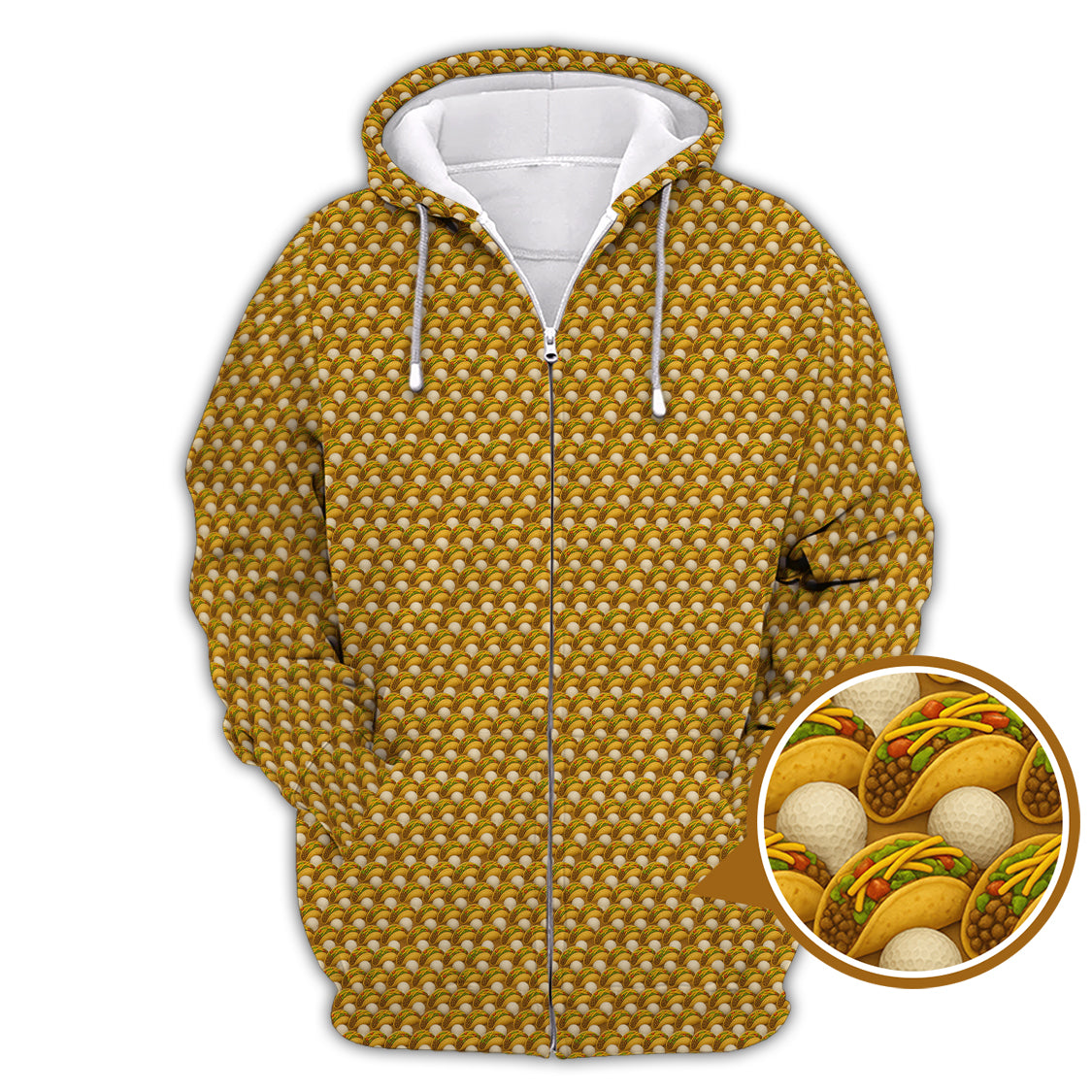 Taco Golf Shirt For Golfer, Golf And Tacos Shirt, Pattern Golf Shirt For Men,