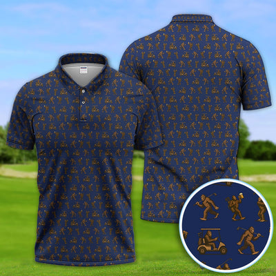 Crazy Golf Pattern Shirt, Bigfoot Golf Shirt For Men, Golf Gift For Golfer