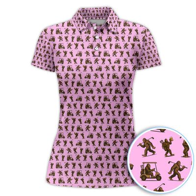 Crazy Golf Pattern Shirt, Bigfoot Golf Shirt For Men, Golf Gift For Golfer