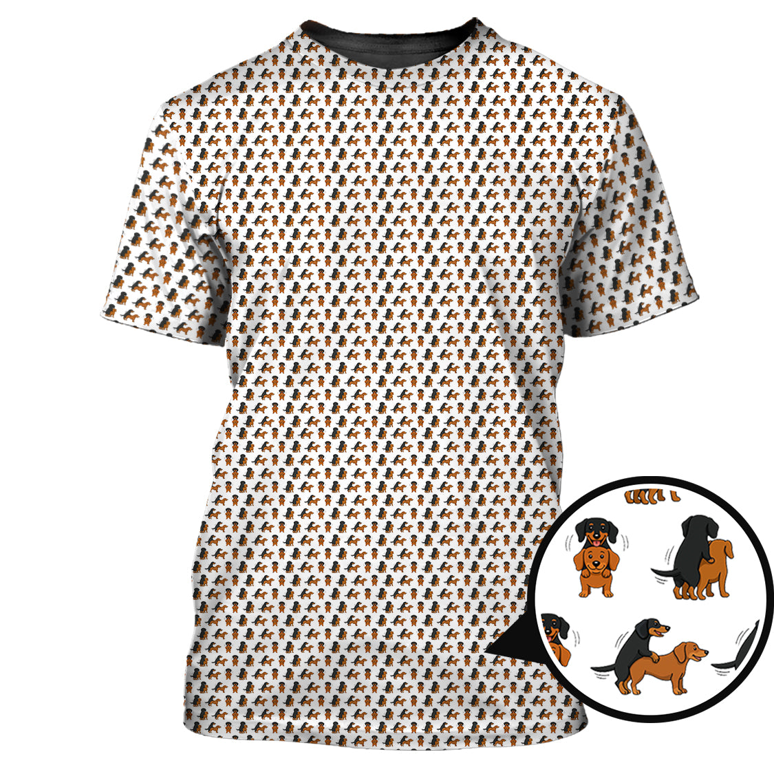 Funny Golf Pattern Shirt, Dachshund Golf Shirt For Golfer, Crazy Golf Shirt For Men