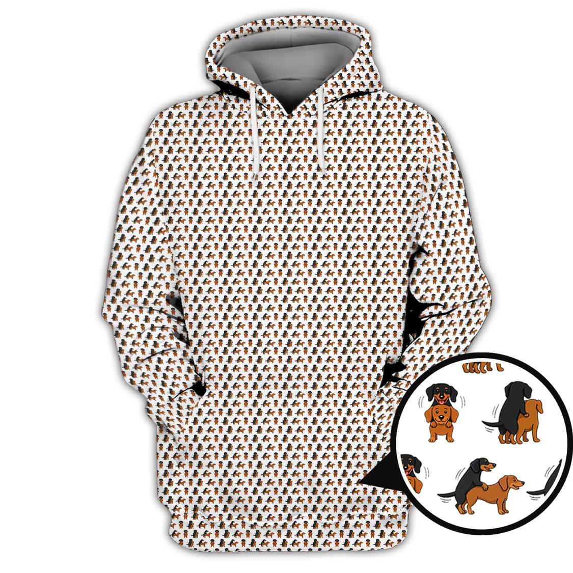 Funny Golf Pattern Shirt, Dachshund Golf Shirt For Golfer, Crazy Golf Shirt For Men