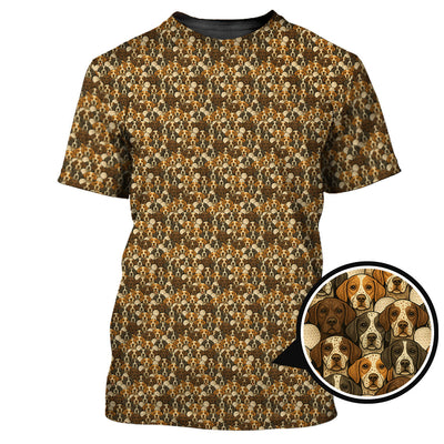 Pointer Golf Polos For Men, Pattern Golf Shirt, Dog Golf Shirt, Golf Gift For Golfers