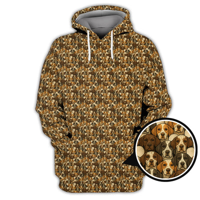 Pointer Golf Polos For Men, Pattern Golf Shirt, Dog Golf Shirt, Golf Gift For Golfers