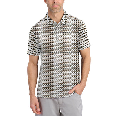 Pattern Golf Shirt For Men, Dog Golf Shirt, Crazy Golf Shirt For Golfers