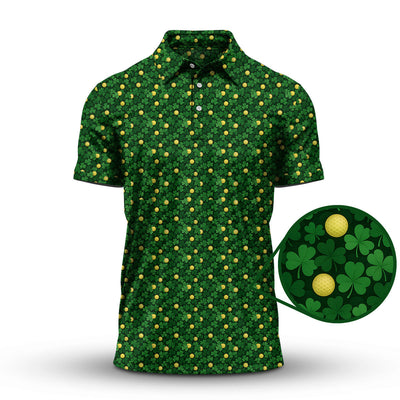 Irish Golf Shirts, Ireland Golf Polos For Golfer, Pattern Golf Shirt For Men