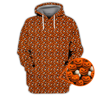 Pumpkin Pattern Golf Shirt, Halloween Golf Shirt For Golfes, Crazy Golf Shirt For Golf Lover