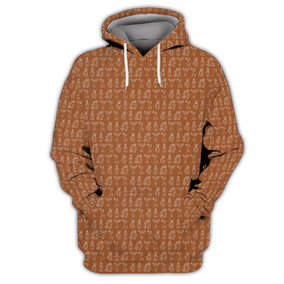 Pattern Golf Shirt, Dachshund Pattern Golf Shirt, Funny Dog Golf Polos For Pet Lovers