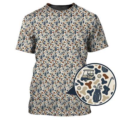 Funny Pattern Golf Shirt For Golfer, Crazy Golf Shirt, Golf Gift For Men