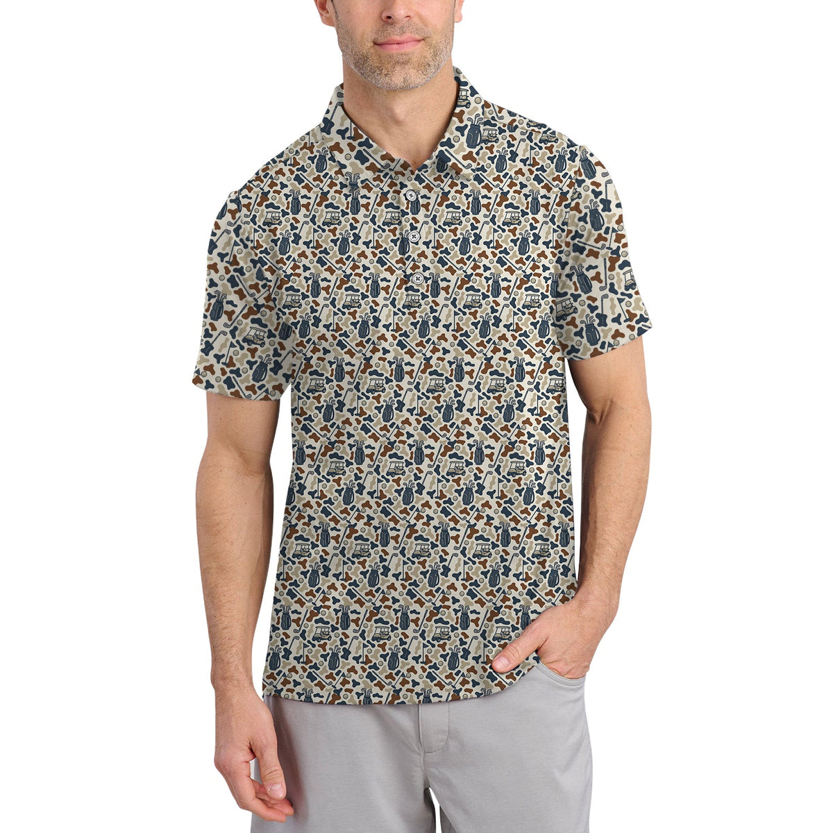 Funny Pattern Golf Shirt For Golfer, Crazy Golf Shirt, Golf Gift For Men