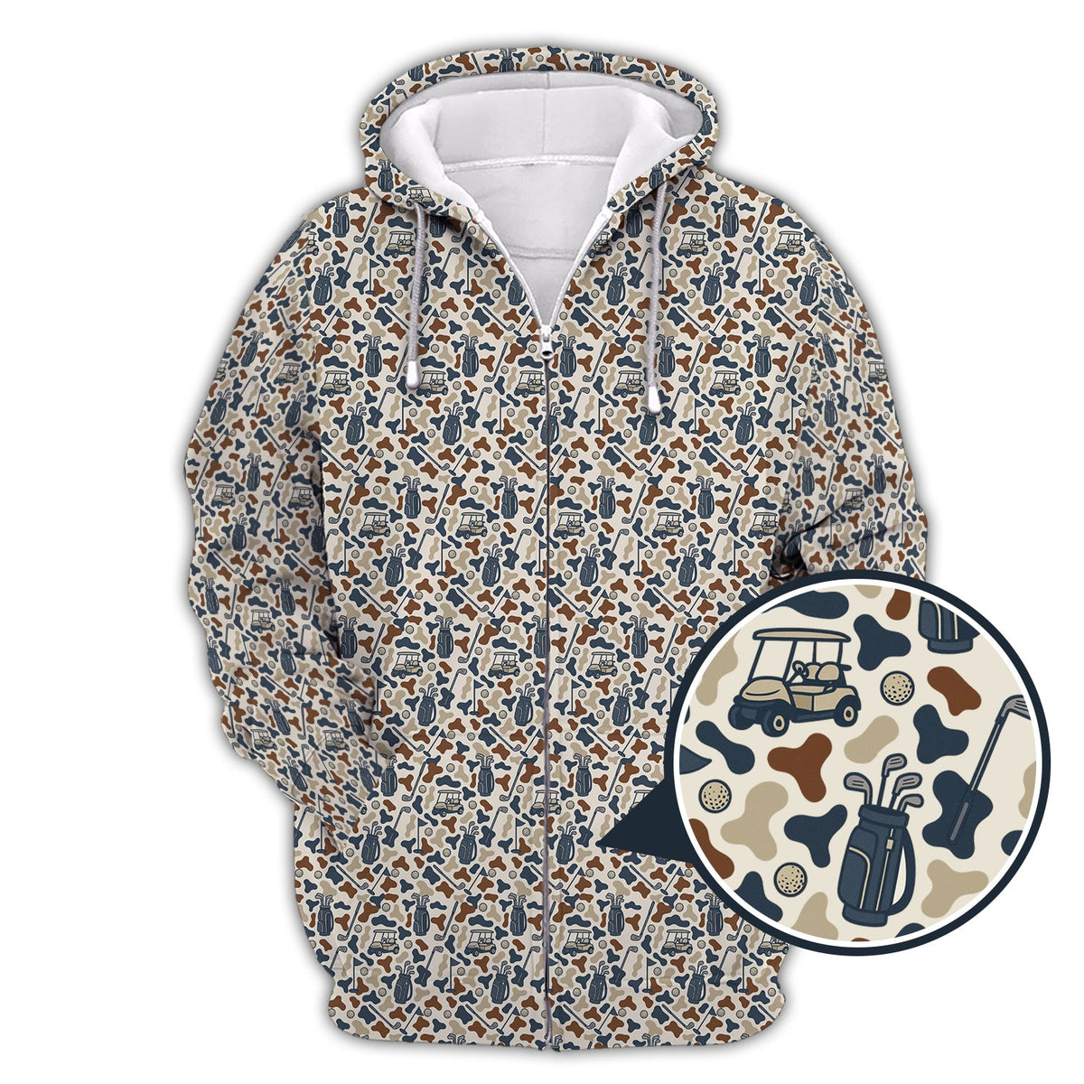 Funny Pattern Golf Shirt For Golfer, Crazy Golf Shirt, Golf Gift For Men