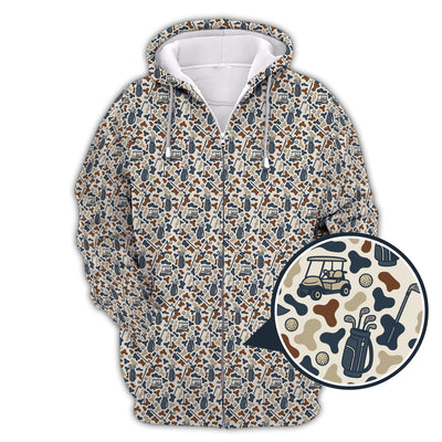 Funny Pattern Golf Shirt For Golfer, Crazy Golf Shirt, Golf Gift For Men