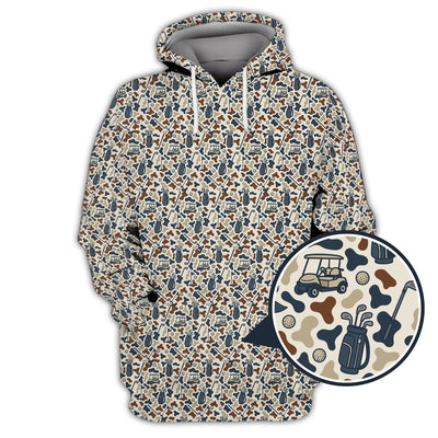 Funny Pattern Golf Shirt For Golfer, Crazy Golf Shirt, Golf Gift For Men