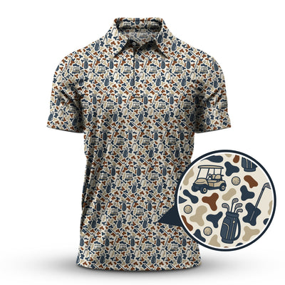Funny Pattern Golf Shirt For Golfer, Crazy Golf Shirt, Golf Gift For Men