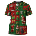 Christmas Golf Shirt, Funny Pattern Golf Shirt For Golfer, Santa Golf Shirt For Men
