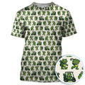 Funny Frog Golf Polos, Cute Frog Golf Pattern Shirt For Men, Golf Gift For Golfer