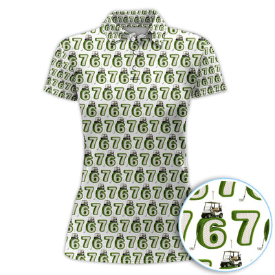 Golf 67 Pattern Polos, Funny Golf Shirt For Golfer, Golf Gift For Men