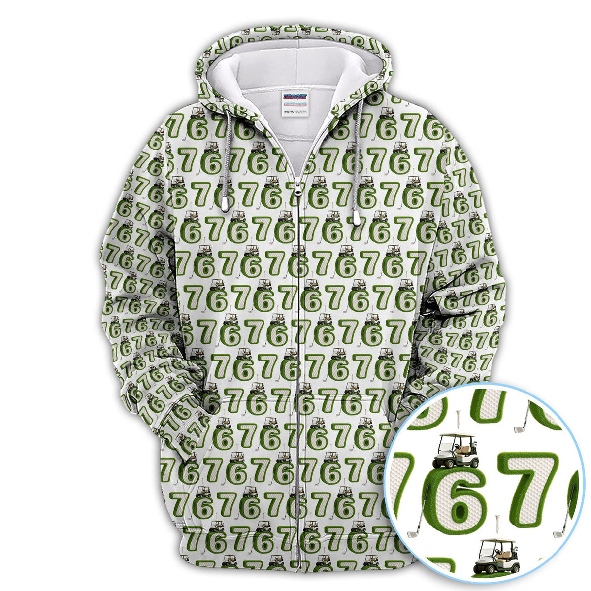 Golf 67 Pattern Polos, Funny Golf Shirt For Golfer, Golf Gift For Men