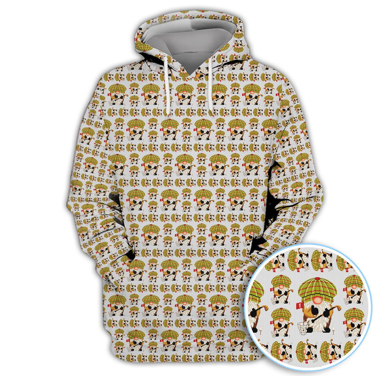 Funny Pattern Golf Shirt For Men, Christmas Golf Shirt, Golf Gift For Golfer