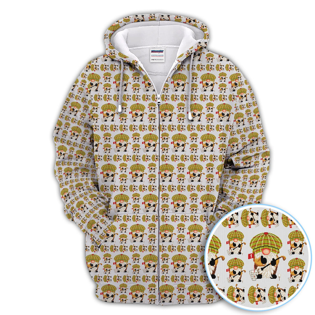 Funny Pattern Golf Shirt For Men, Christmas Golf Shirt, Golf Gift For Golfer