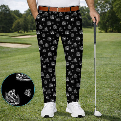 Bigfoot Pattern Golf Set, Funny Sasquatch Golf Set, Crazy Golf Gift For Men
