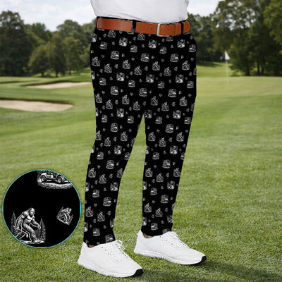 Bigfoot Pattern Golf Set, Funny Sasquatch Golf Set, Crazy Golf Gift For Men