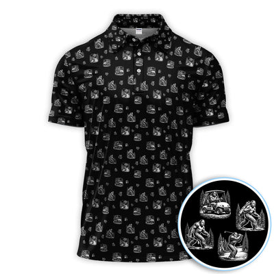 Bigfoot Pattern Golf Set, Funny Sasquatch Golf Set, Crazy Golf Gift For Men