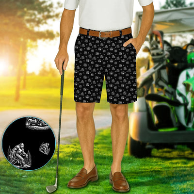 Bigfoot Pattern Golf Set, Funny Sasquatch Golf Set, Crazy Golf Gift For Men