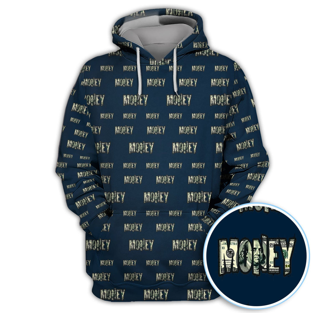 Money Pattern Golf Polos, Funny Golf Shirt For Men, Golf Gift For Golfer