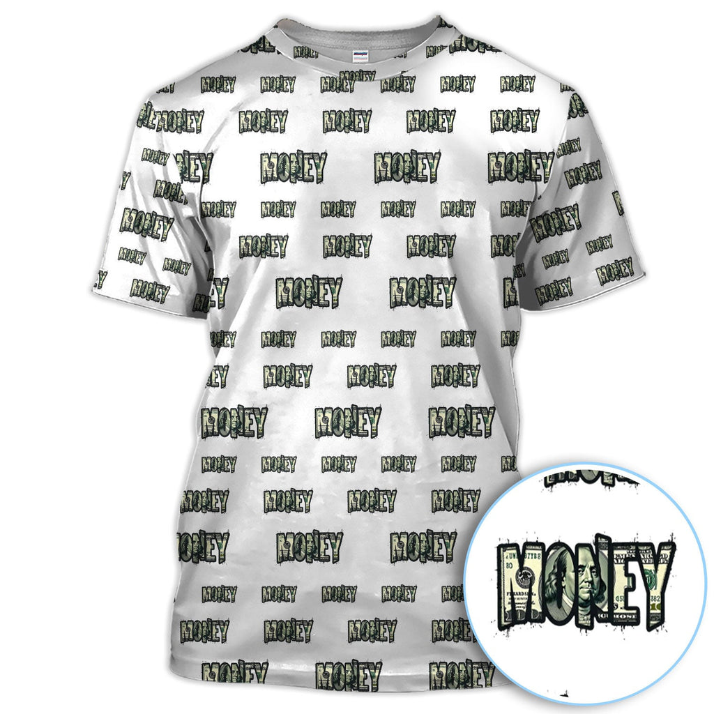 Money Pattern Golf Polos, Funny Golf Shirt For Men, Golf Gift For Golfer