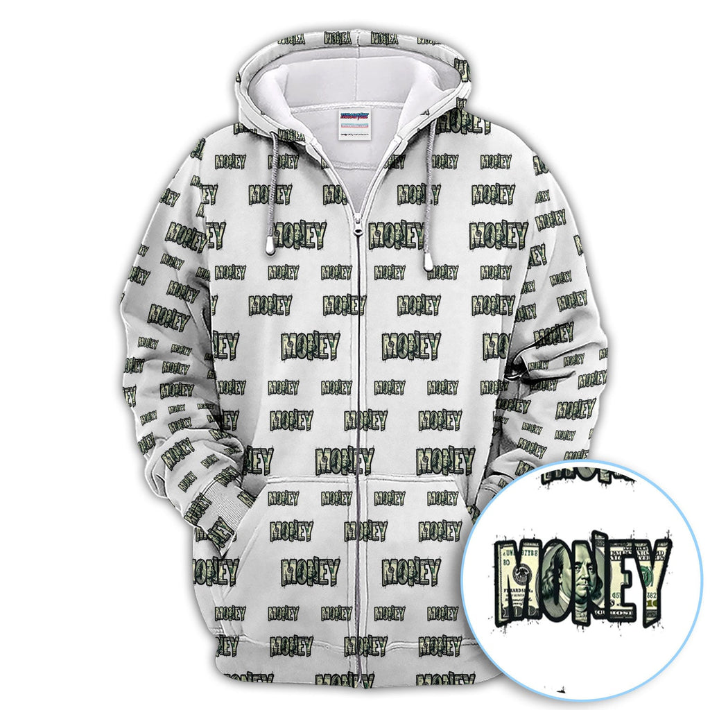 Money Pattern Golf Polos, Funny Golf Shirt For Men, Golf Gift For Golfer