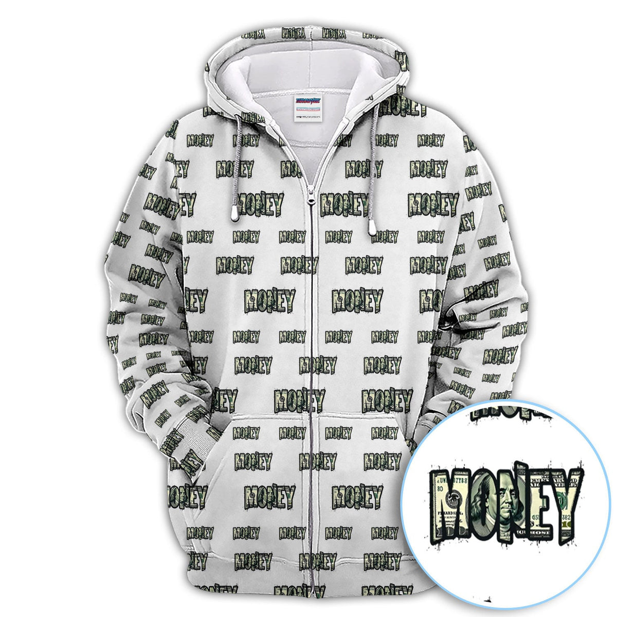 Money Pattern Golf Polos, Funny Golf Shirt For Men, Golf Gift For Golfer