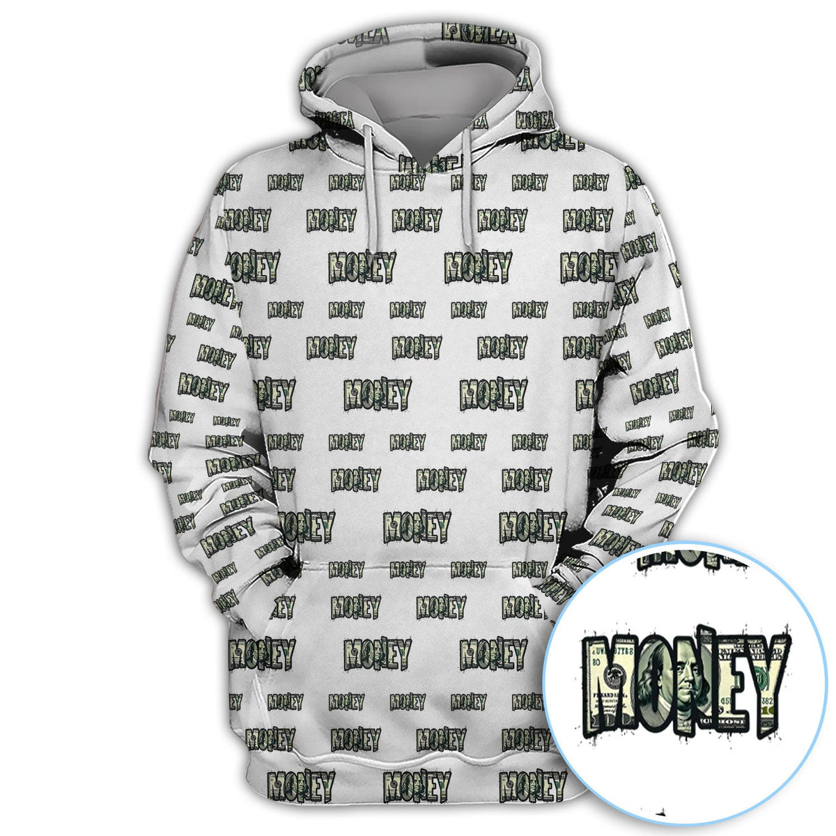 Money Pattern Golf Polos, Funny Golf Shirt For Men, Golf Gift For Golfer