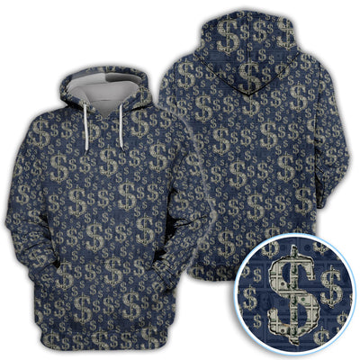 Crazy Dollar Money Golf Polos, Luxury Cash Pattern Golf Shirt, Funny Golf Shirt For Men