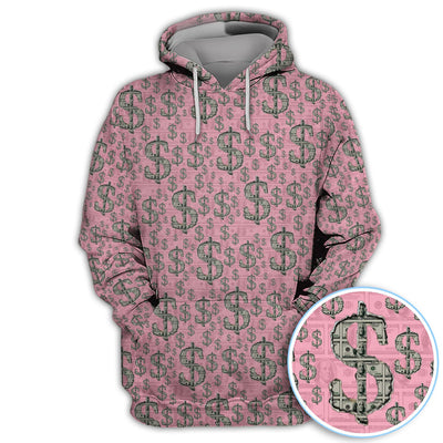 Crazy Dollar Money Golf Polos, Luxury Cash Pattern Golf Shirt, Funny Golf Shirt For Men