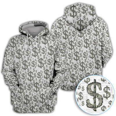 Crazy Dollar Money Golf Polos, Luxury Cash Pattern Golf Shirt, Funny Golf Shirt For Men