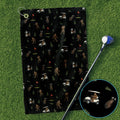 Funny Bigfoot Pattern Golf Towel, Bigfoot Golf Towels For Men, Crazy Golf Gift For Golfer