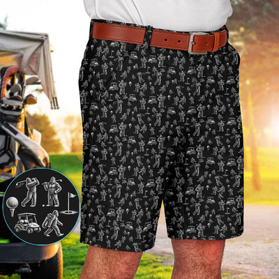 Funny Bigfoot Pattern Golf Set, Squatch Bigfoot Golf Set For Men, Crazy Golf Gift For Golfer