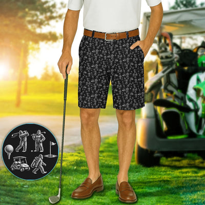 Funny Bigfoot Pattern Golf Set, Squatch Bigfoot Golf Set For Men, Crazy Golf Gift For Golfer