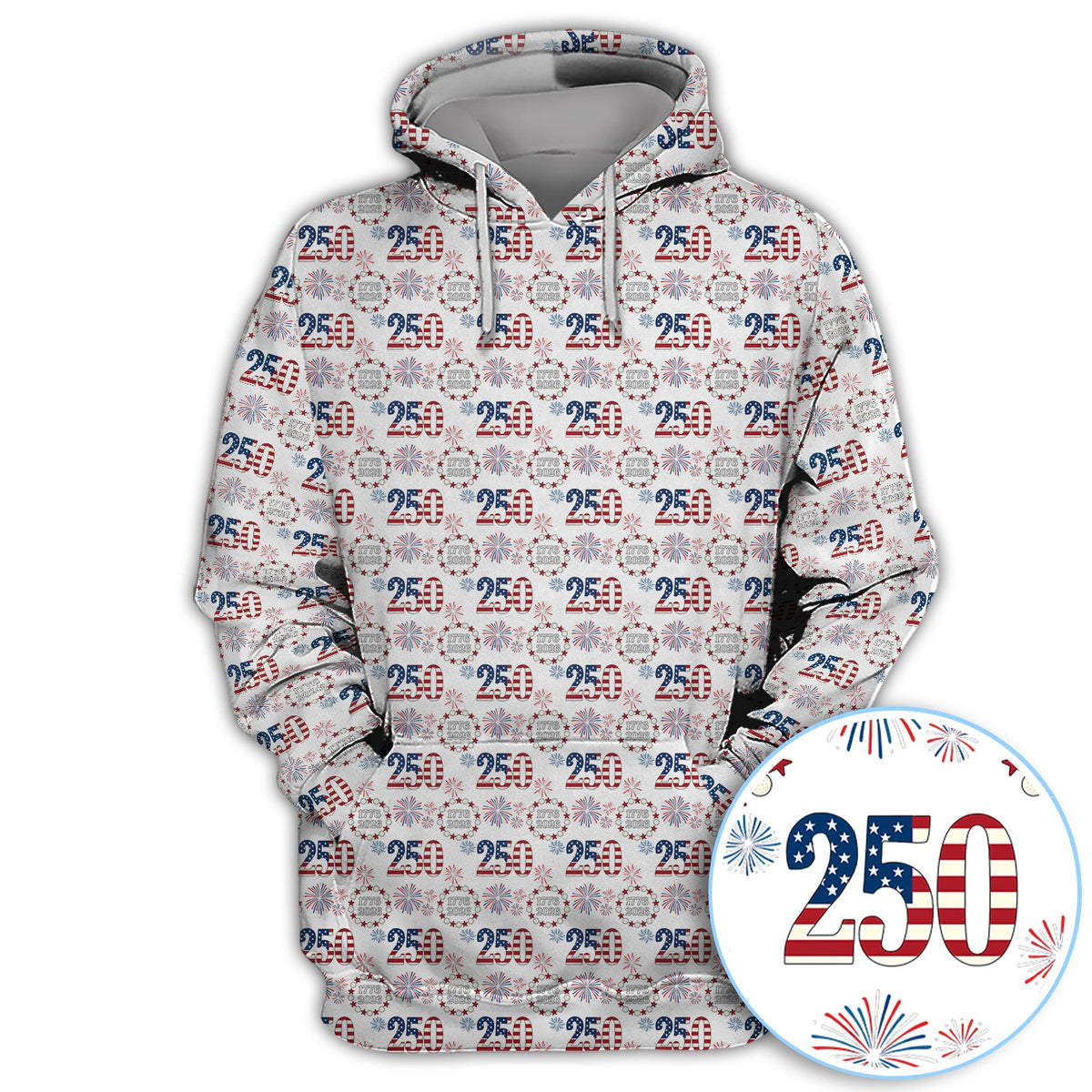 250 USA Birthday Pattern Golf Shirt, USA 250 Golf Polos For Men, Crazy Golf Shirt For Golfer