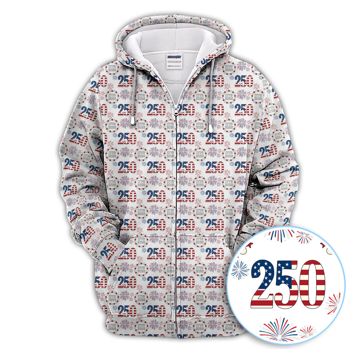 250 USA Birthday Pattern Golf Shirt, USA 250 Golf Polos For Men, Crazy Golf Shirt For Golfer