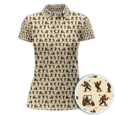 Funny Golf Pattern Shirt, Bigfoot Golf Shirt For Men, Crazy Golf Gift For Golfer