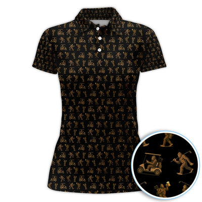 Funny Golf Pattern Shirt, Bigfoot Golf Shirt For Men, Crazy Golf Gift For Golfer