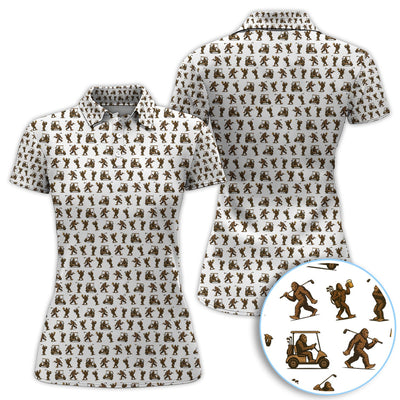 Funny Golf Pattern Shirt, Bigfoot Golf Shirt For Men, Crazy Golf Gift For Golfer