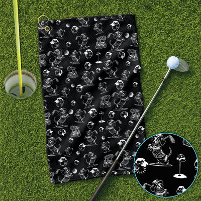 Dachshund Pattern Golf Towel For Men, Funny Golf Towels, Golf Gift For Golfer