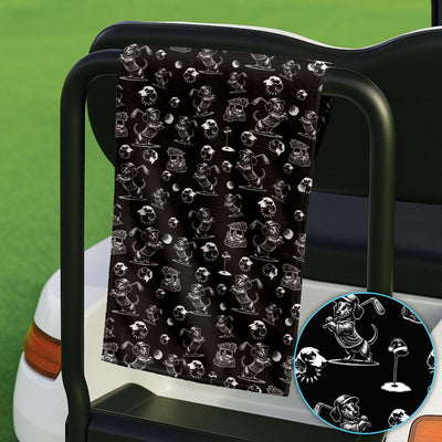 Dachshund Pattern Golf Towel For Men, Funny Golf Towels, Golf Gift For Golfer