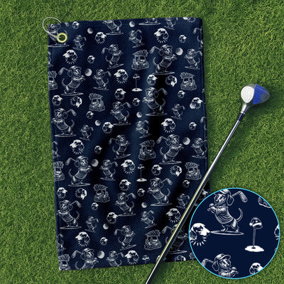 Dachshund Pattern Golf Towel For Men, Funny Golf Towels, Golf Gift For Golfer
