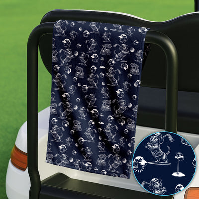 Dachshund Pattern Golf Towel For Men, Funny Golf Towels, Golf Gift For Golfer
