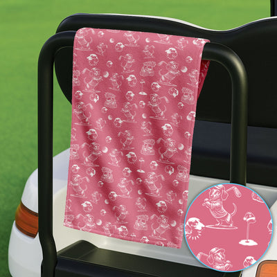 Dachshund Pattern Golf Towel For Men, Funny Golf Towels, Golf Gift For Golfer