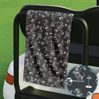 Dachshund Pattern Golf Towel For Men, Funny Golf Towels, Golf Gift For Golfer
