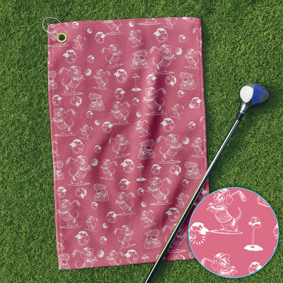 Dachshund Pattern Golf Towel For Men, Funny Golf Towels, Golf Gift For Golfer
